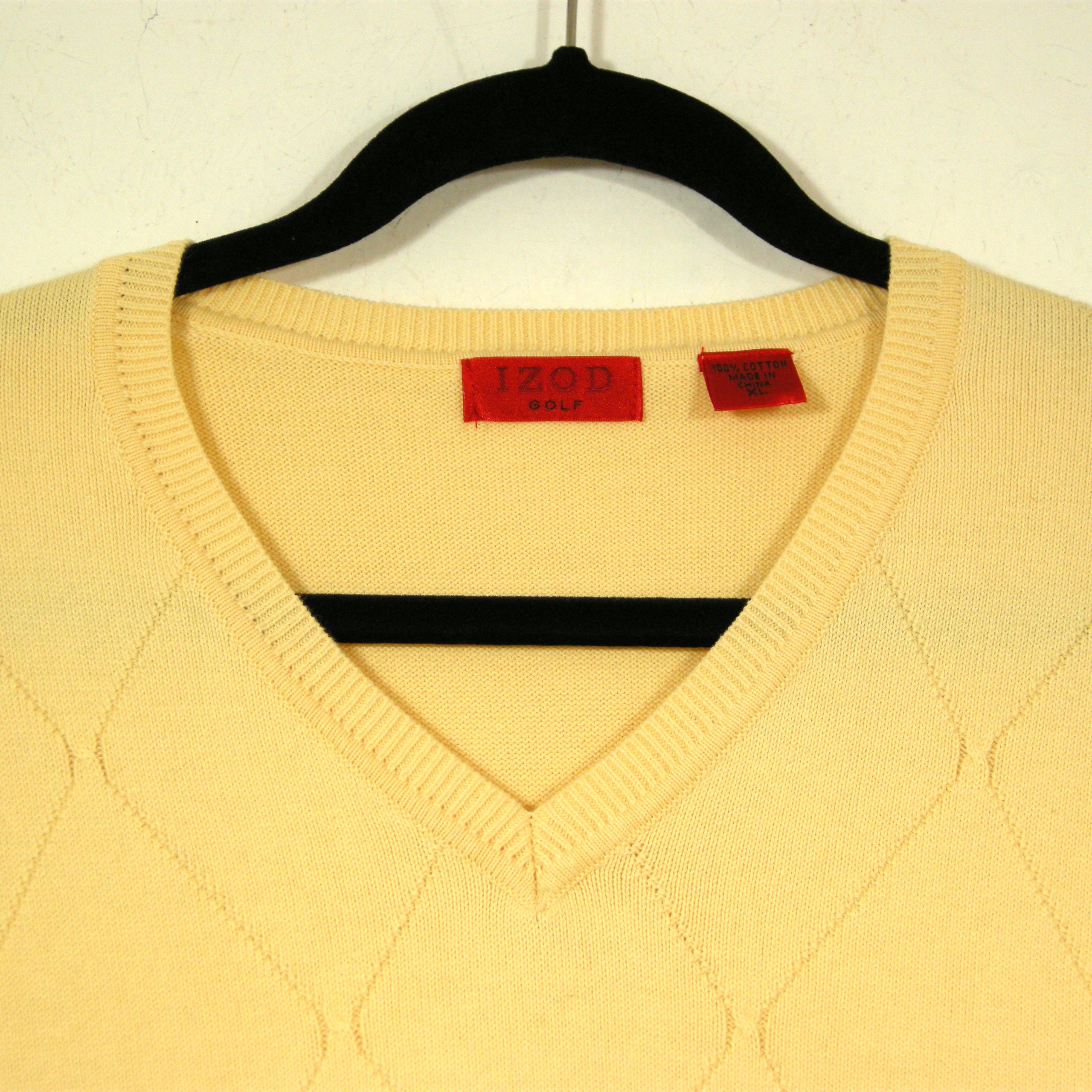 Izod Yellow Diamond Sweater Vest | @ISSOSF