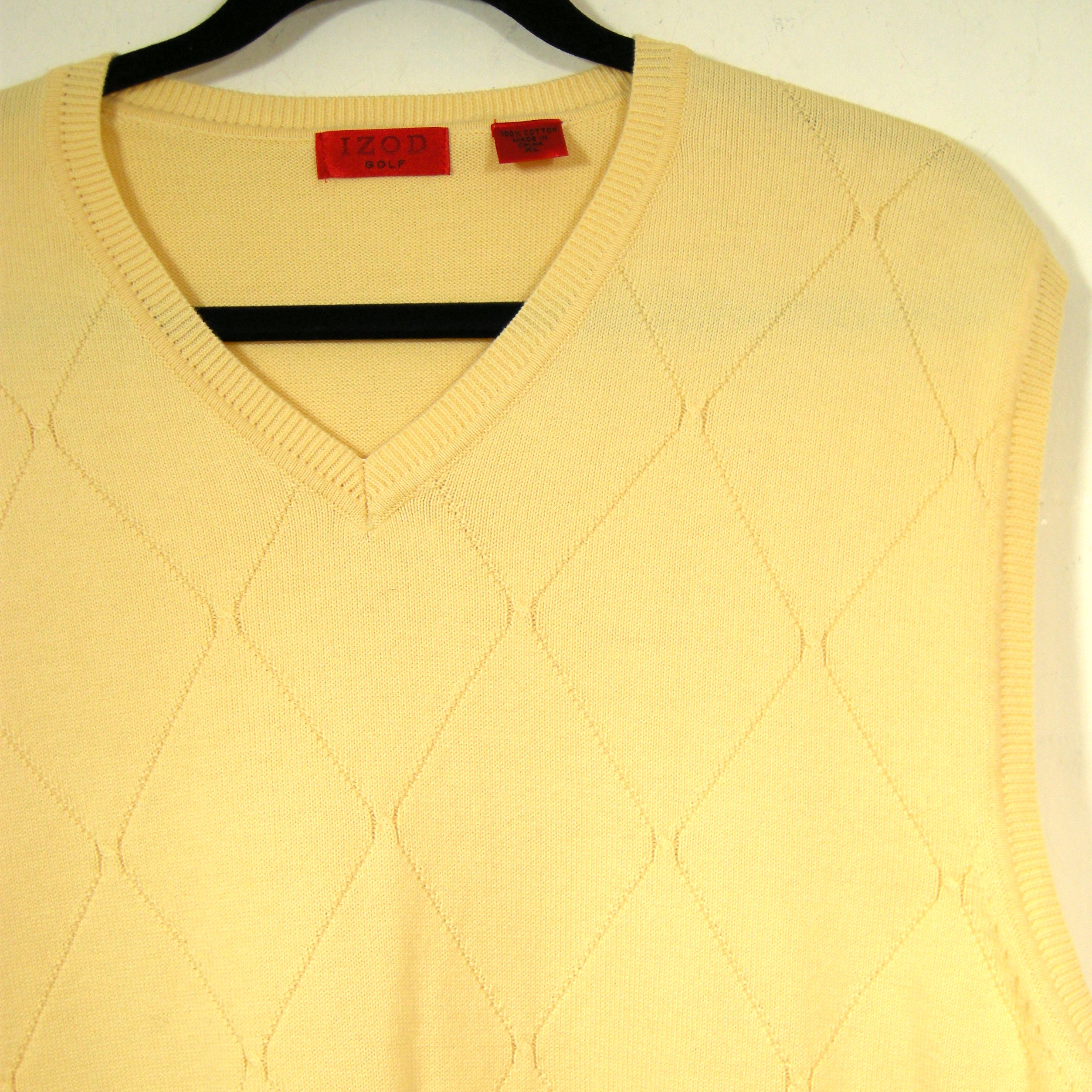 Izod Yellow Diamond Sweater Vest | @ISSOSF