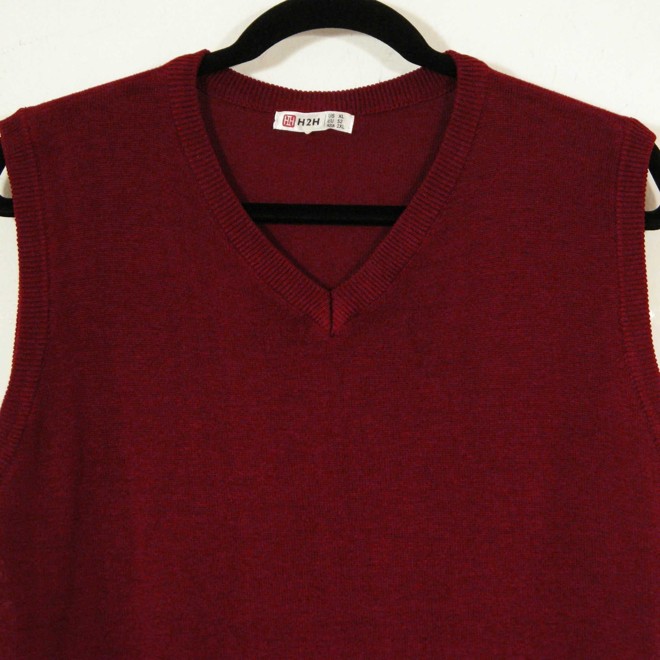 Burgundy sweater shop vest